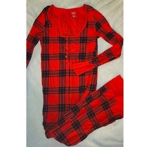 VS PINK Plaid Pajama Onesie